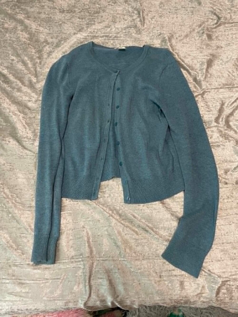 H&M blue cardigan sweater